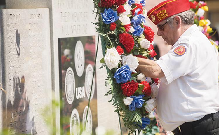 The annual midday Memorial Day service will not be held this year in downtown Murphy due to the coronavirus pandemic.