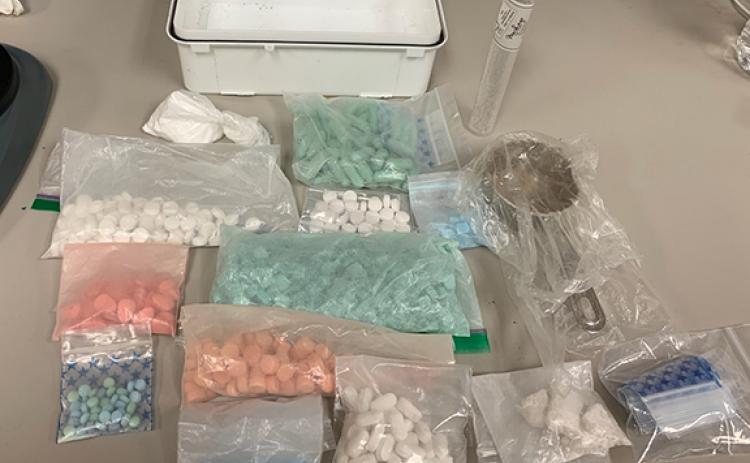 These allegedly illegal drugs were found during a traffic stop after sheriff’s K-9 Bane alerted.