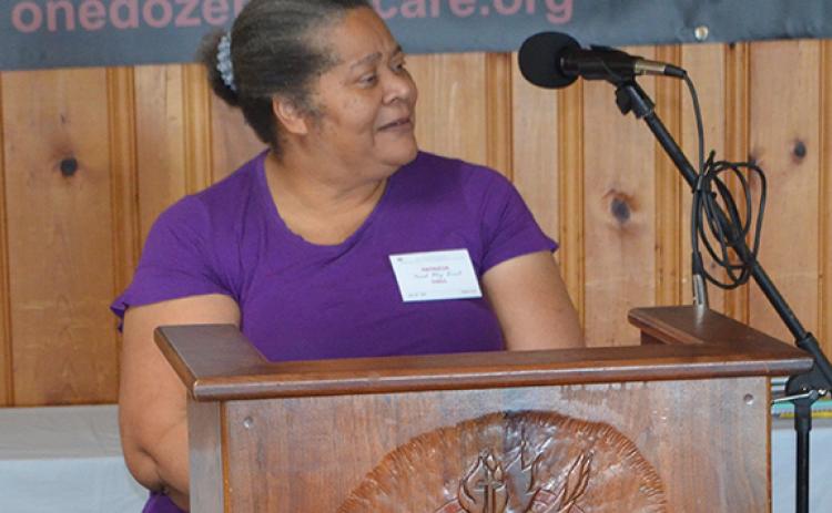 Patricia Hall was one of the speakers at the 2023 One Dozen Who Care Inc. Multicultural Women’s Development Conference at Hinton Rural Life Center.